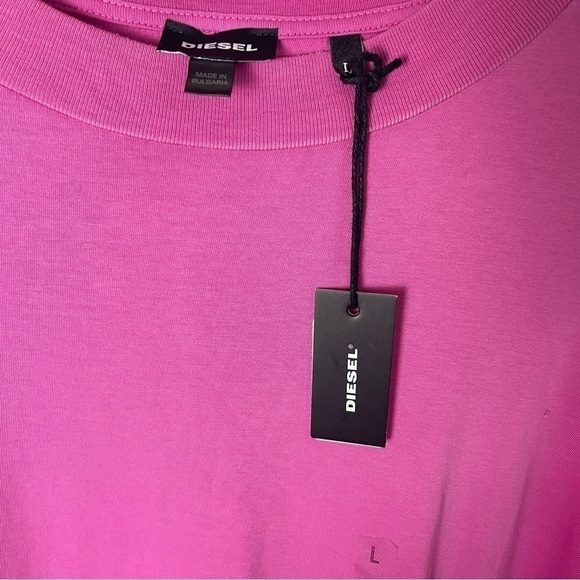 Men’s Diesel T-Gila Violet Oversized T-Shirt Holes All Over Vintage Size Large! - Picture 6 of 8